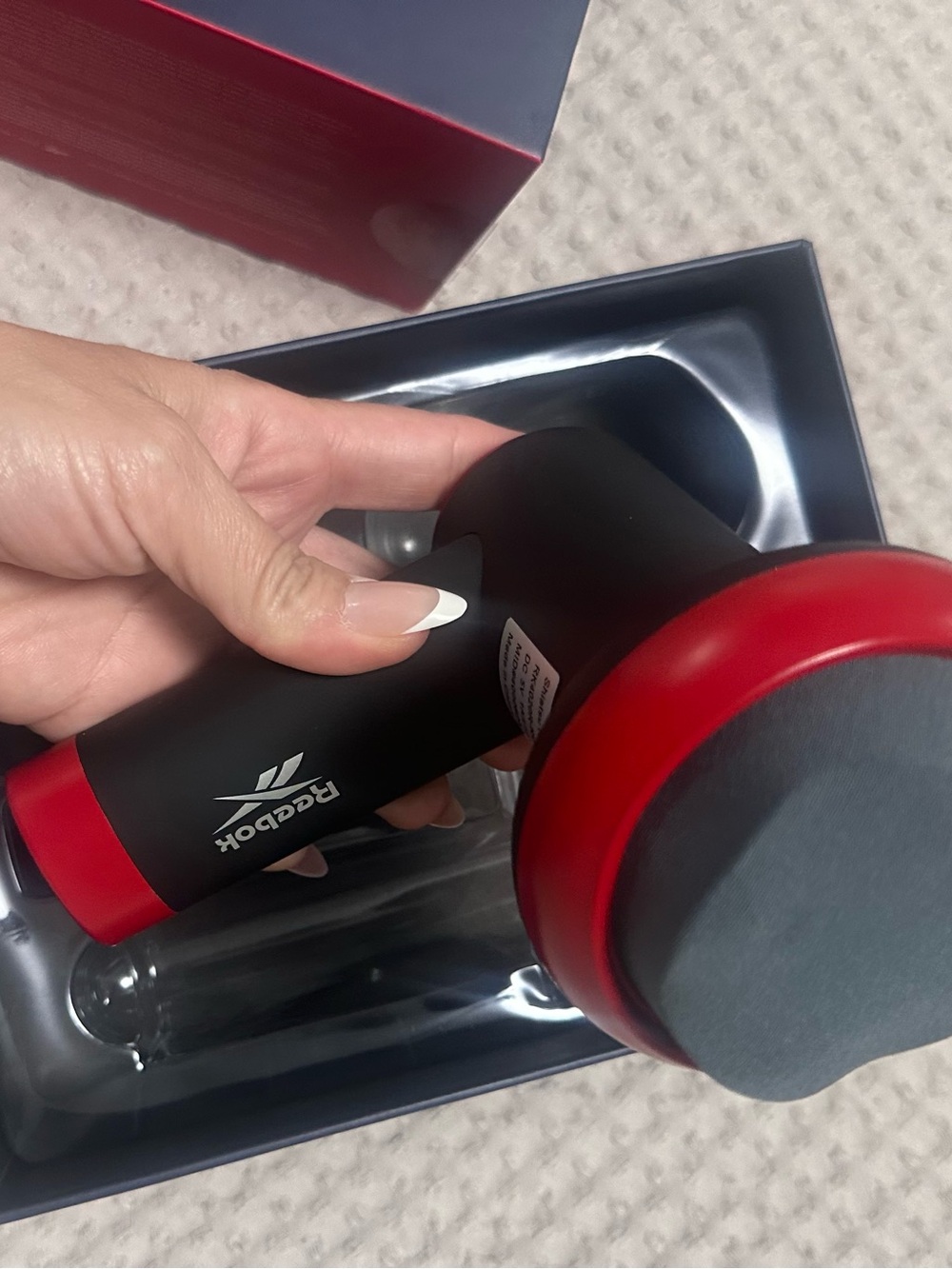 Reebok Black and Red Percussion Massage Gun